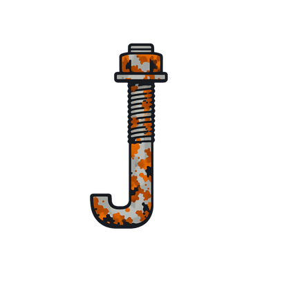 Corroded anchor bolt requiring early recertification and structural review